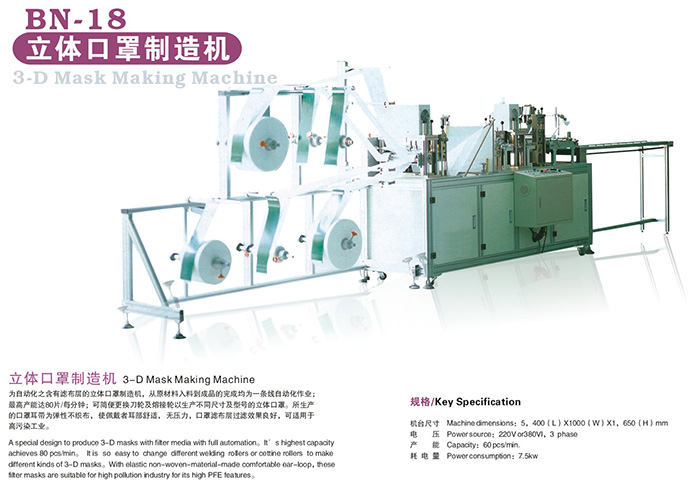 BN-18立体口罩制造机